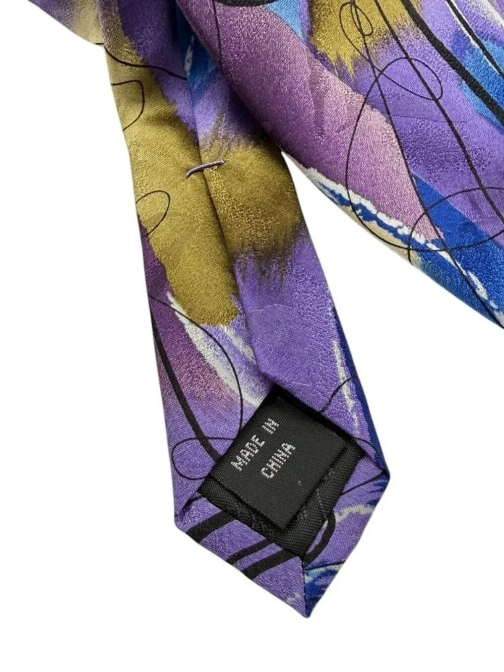 Jerry Garcia Mens 100% Silk Tie Purple Nude Collection #53 Artsy Musician Artist